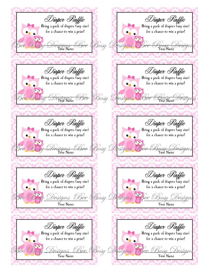 free printable diaper raffle tickets black and white