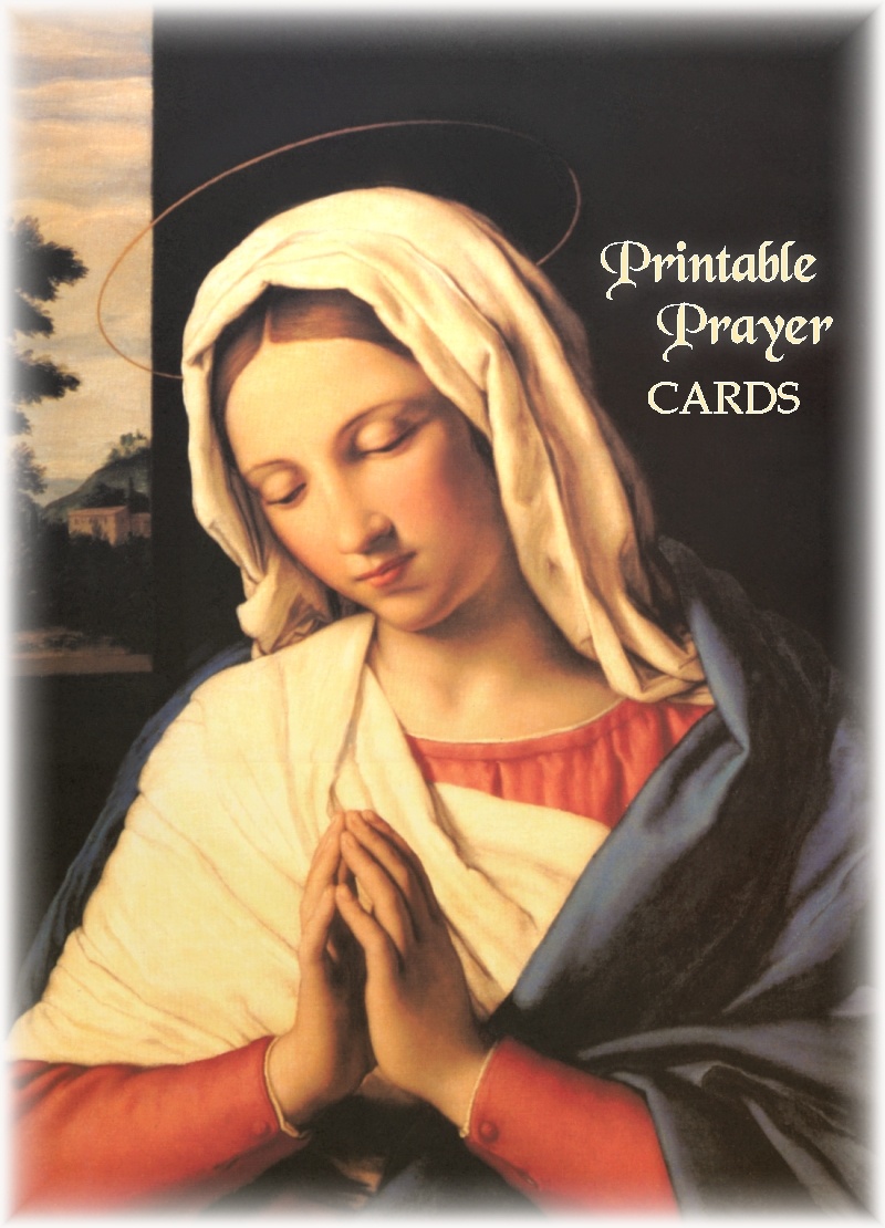 Printable Prayer Cards - Free Printable Catholic Prayer Cards