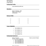 Printable Resume Templates Template Sample Blank Throughout 87 Free   Free Blank Resume Forms Printable
