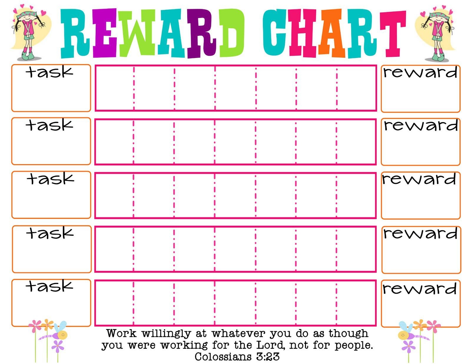Rainbow Sky 30 Day Reward Chart For Kids Free Printable Free