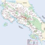 Printable Road Map Of Costa Rica | Detailed Road Map Of Costa Rica   Free Printable Map Of Costa Rica