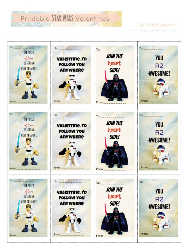Free Printable Lego Star Wars Valentines