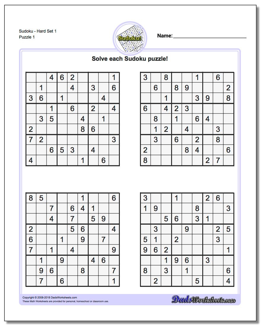 easy sudoku free printable