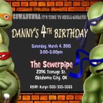 Printable Teenage Mutant Ninja Turtles Birthday Invitations   Free Printable Ninja Turtle Birthday Invitations