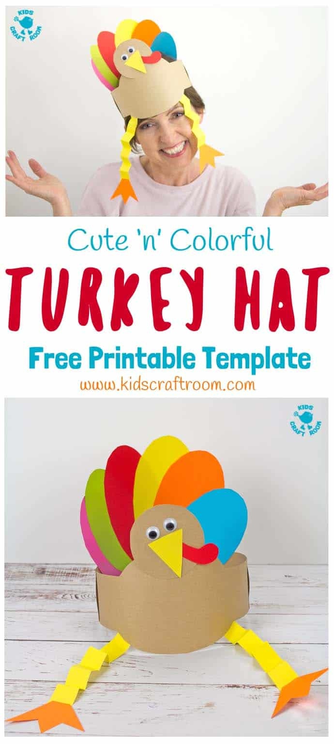 Printable Turkey Hat Craft - Kids Craft Room - Free Printable Thanksgiving Hats