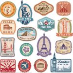 Printable Vintage Travel Stickers | Free Printable Papercraft Templates   Free Printable Old Fashioned Labels