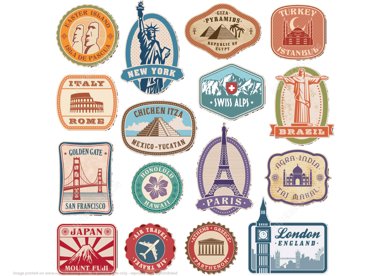 free printable travel stickers free printable