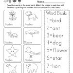 Printable Vocabulary Worksheet – Free Kindergarten English Worksheet – Free Printable English Reading Worksheets For Kindergarten