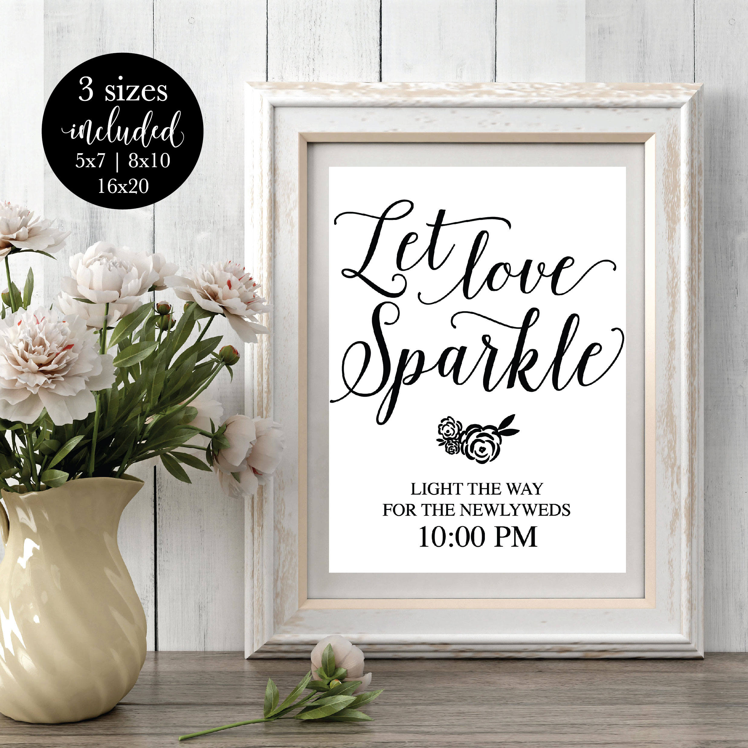 Printable Wedding Sparkler Sign Editable Reception Let Love | Etsy - Free Printable Wedding Sparkler Sign