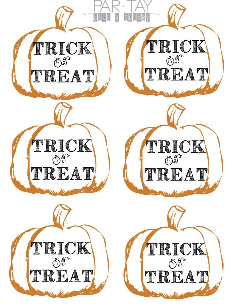 Pumpkin Tags Free Printable | Party Like A Cherry | Halloween Treats - Free Printable Halloween Tags