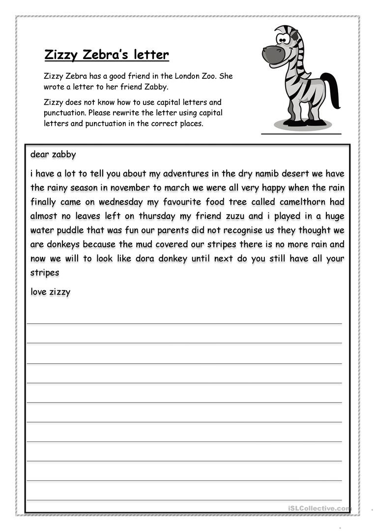 Free Printable Worksheets For Punctuation And Capitalization Free 