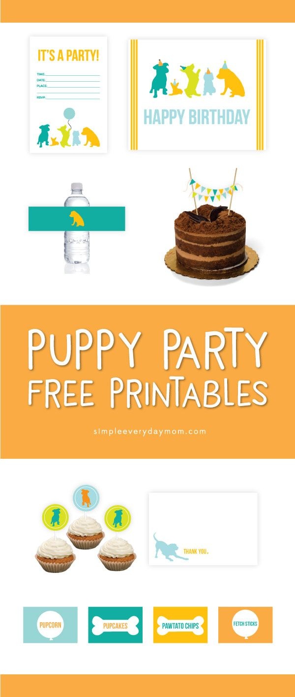 Puppy Party Theme Free Printable Pack | *all Free Printables From - Free Printable Puppy Dog Birthday Invitations