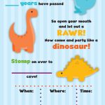 Rawr! Free Dinosaur Birthday Party Printables | My Silly Squirts   Free Printable Dinosaur Birthday Invitations
