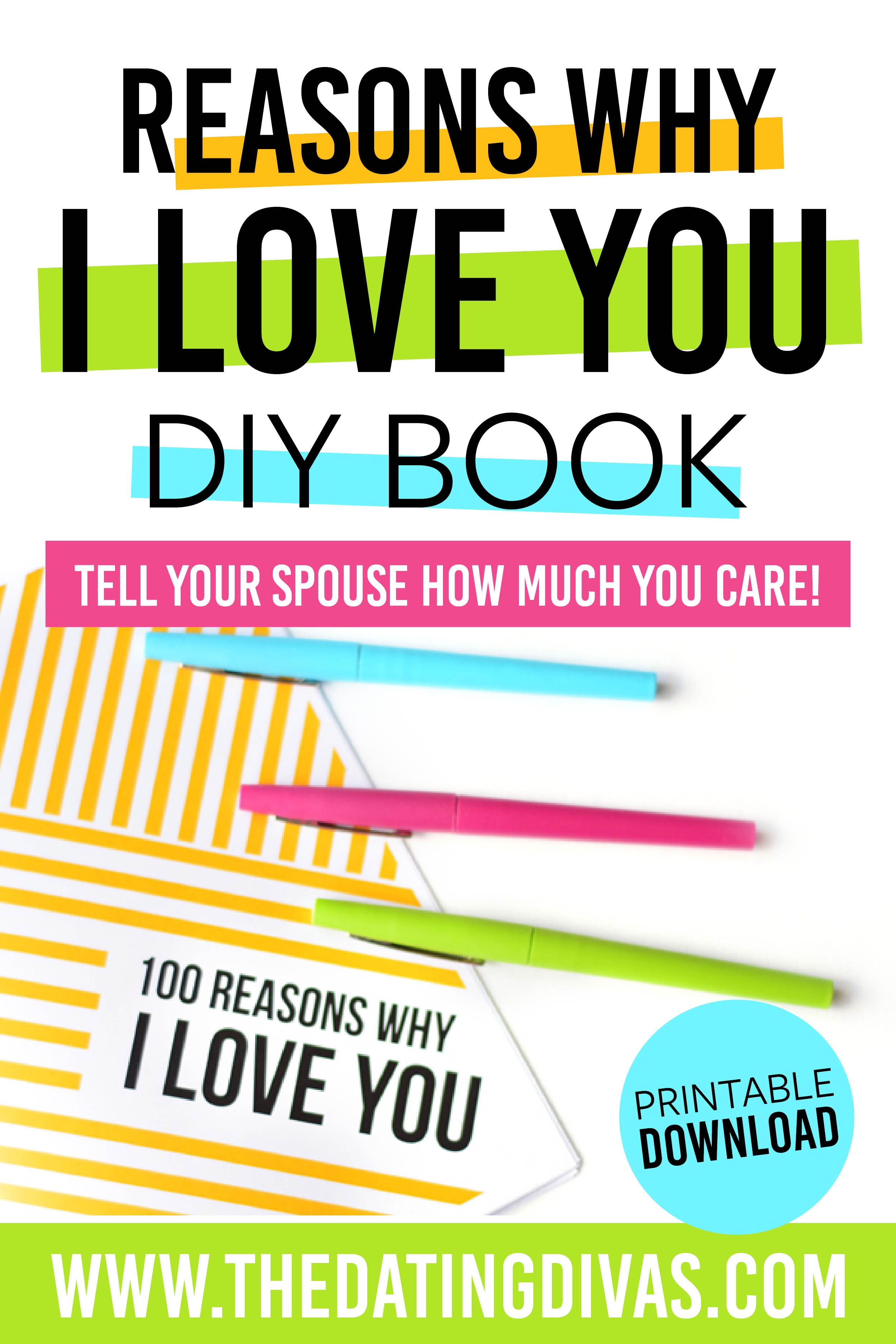 Reasons Why I Love You Printable Template Free