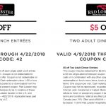 Red Lobster Freebies Coupons Codes   Free Printable Red Lobster Coupons