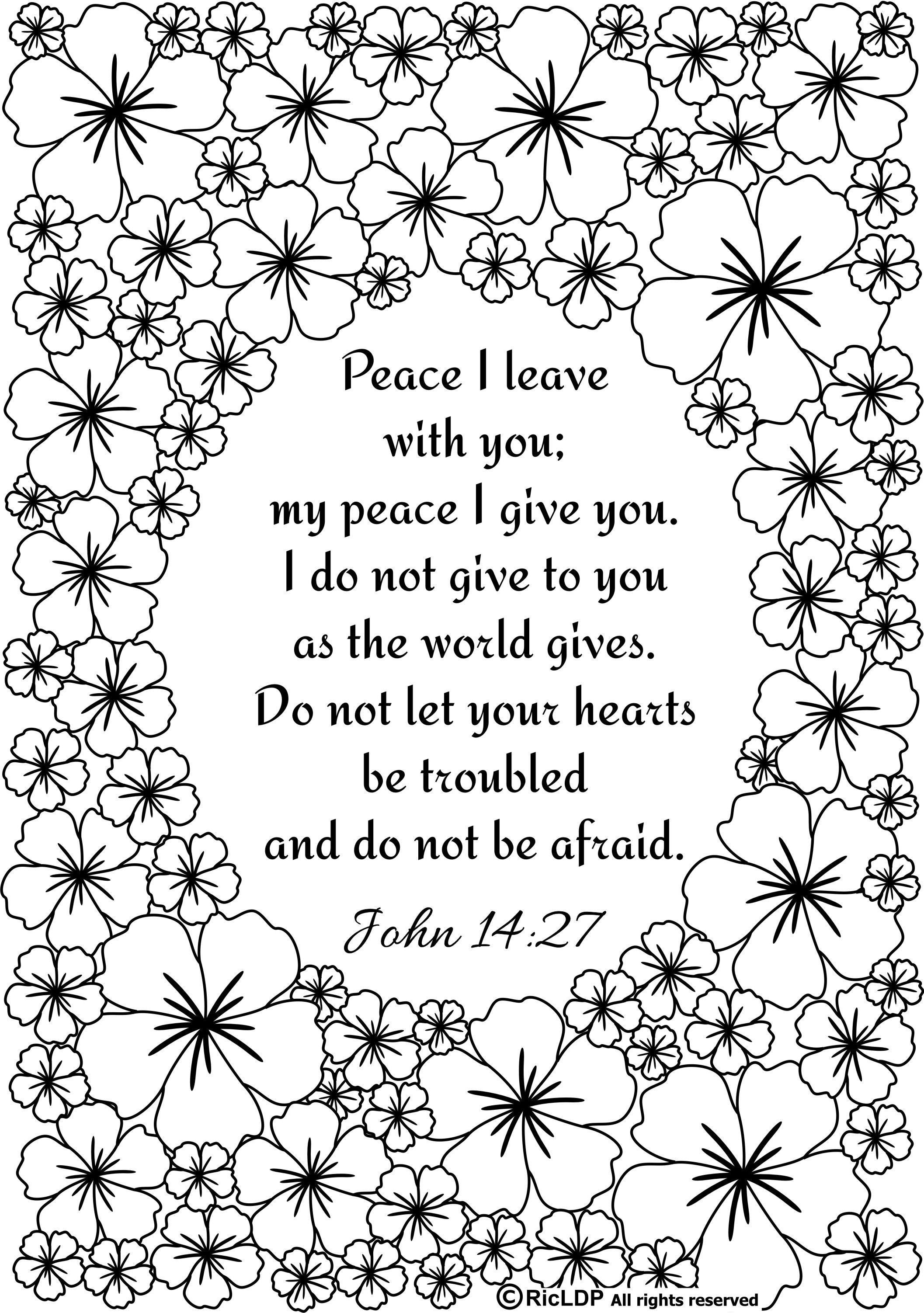 Ricldp Artworks (Ricldp) | Coloring Pages!!! | Bible Verse Coloring - Free Printable Bible Coloring Pages With Scriptures
