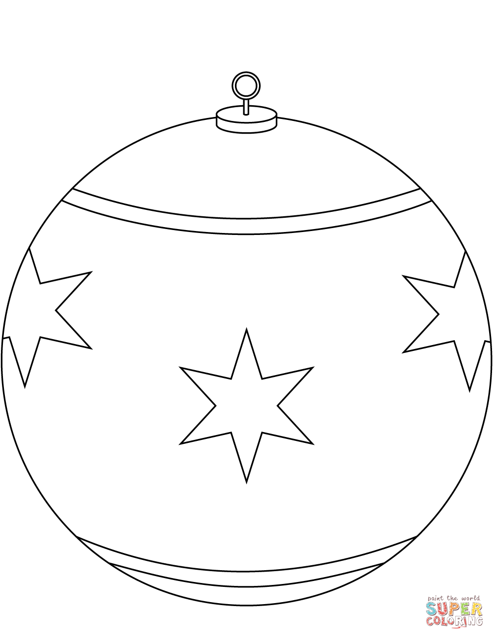Round Christmas Ornament Coloring Page | Free Printable Coloring Pages - Free Printable Christmas Ornaments