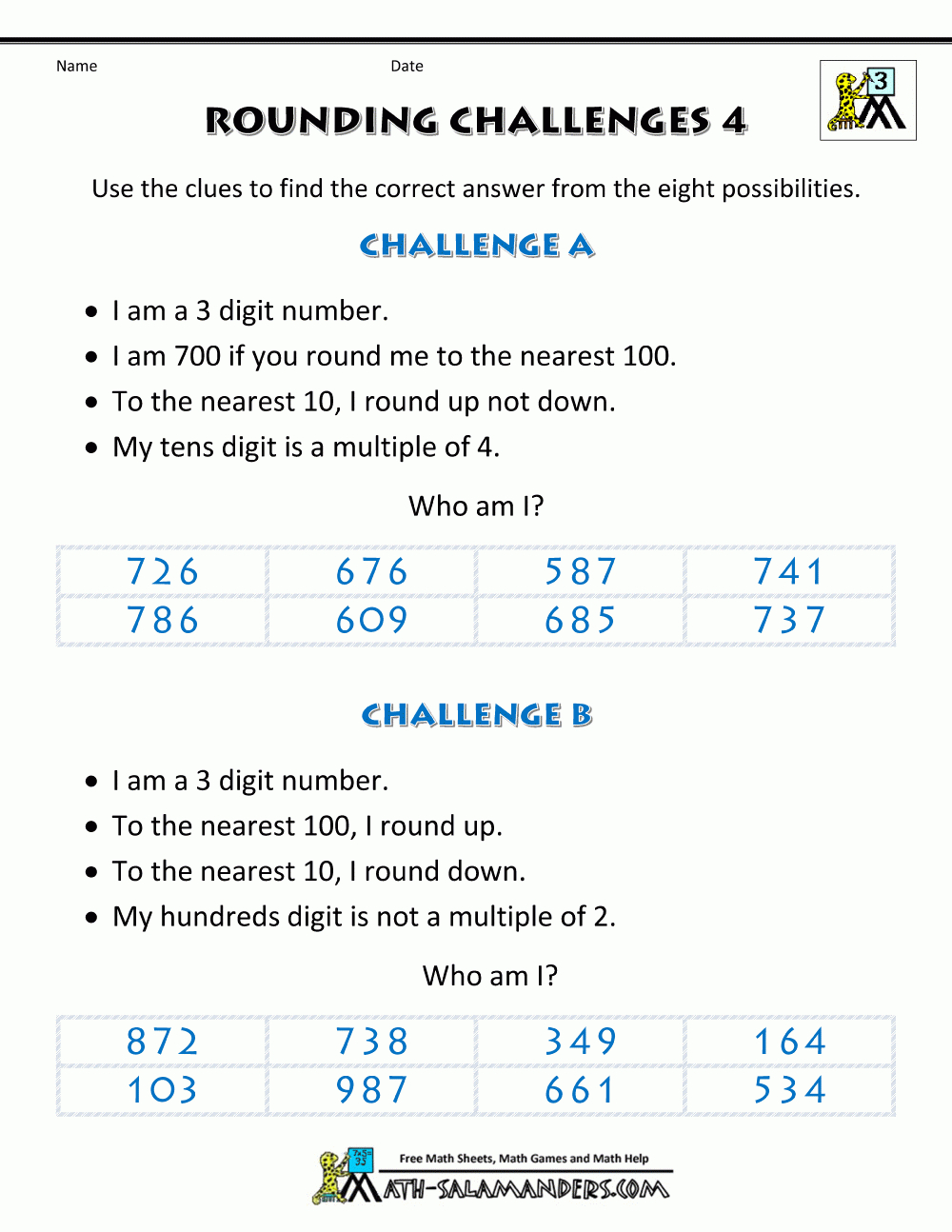 Free Printable 4Th Grade Rounding Worksheets Free Printable