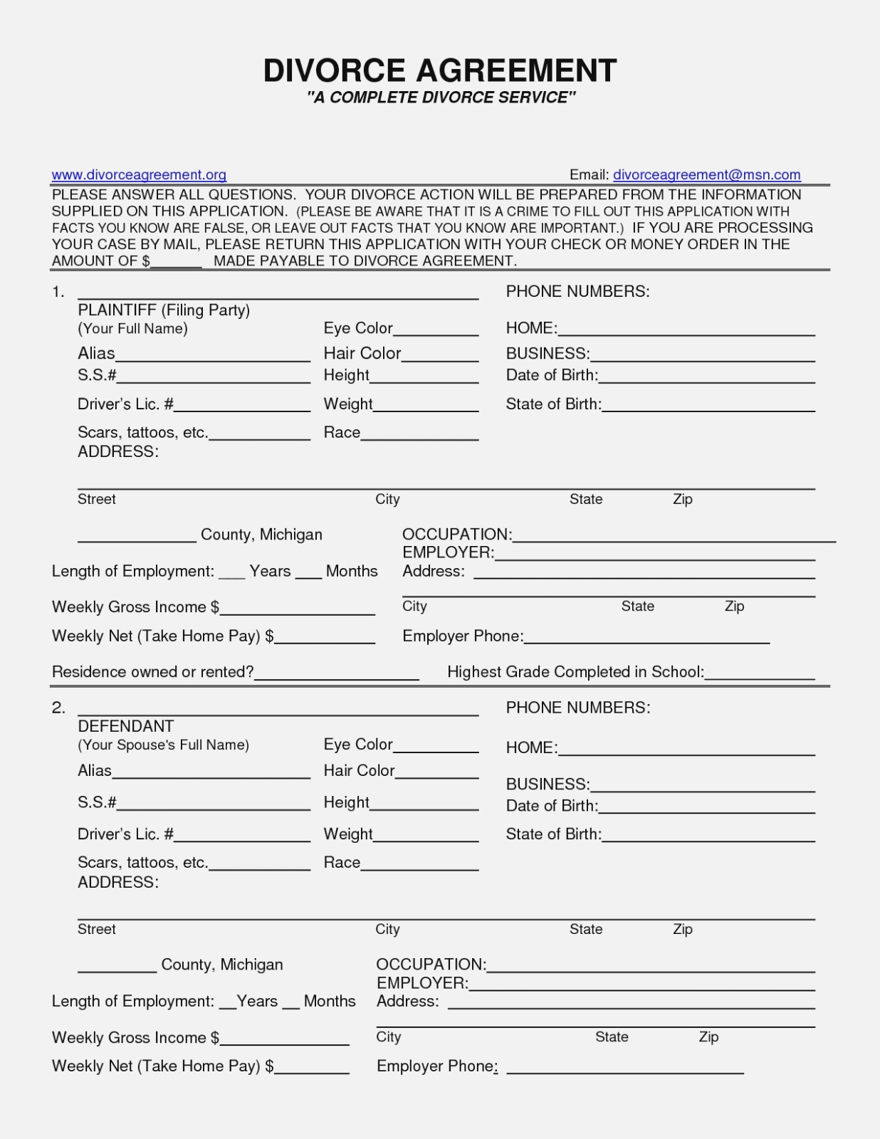 Sample Divorce Agreement Nj Luxury Form Free Printable Divorce - Free Printable Nj Divorce Forms