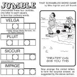 Sample Of Sunday Jumble | Tribune Content Agency | Stuff I Like   Free Printable Jumble Word Games