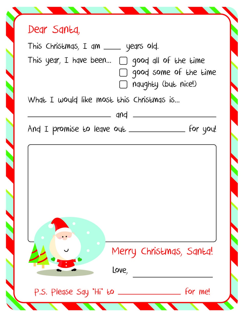 Santa Letters: 10 Free Printable Letters To Santa | Mistletoes - Free Printable Letter From Santa Template