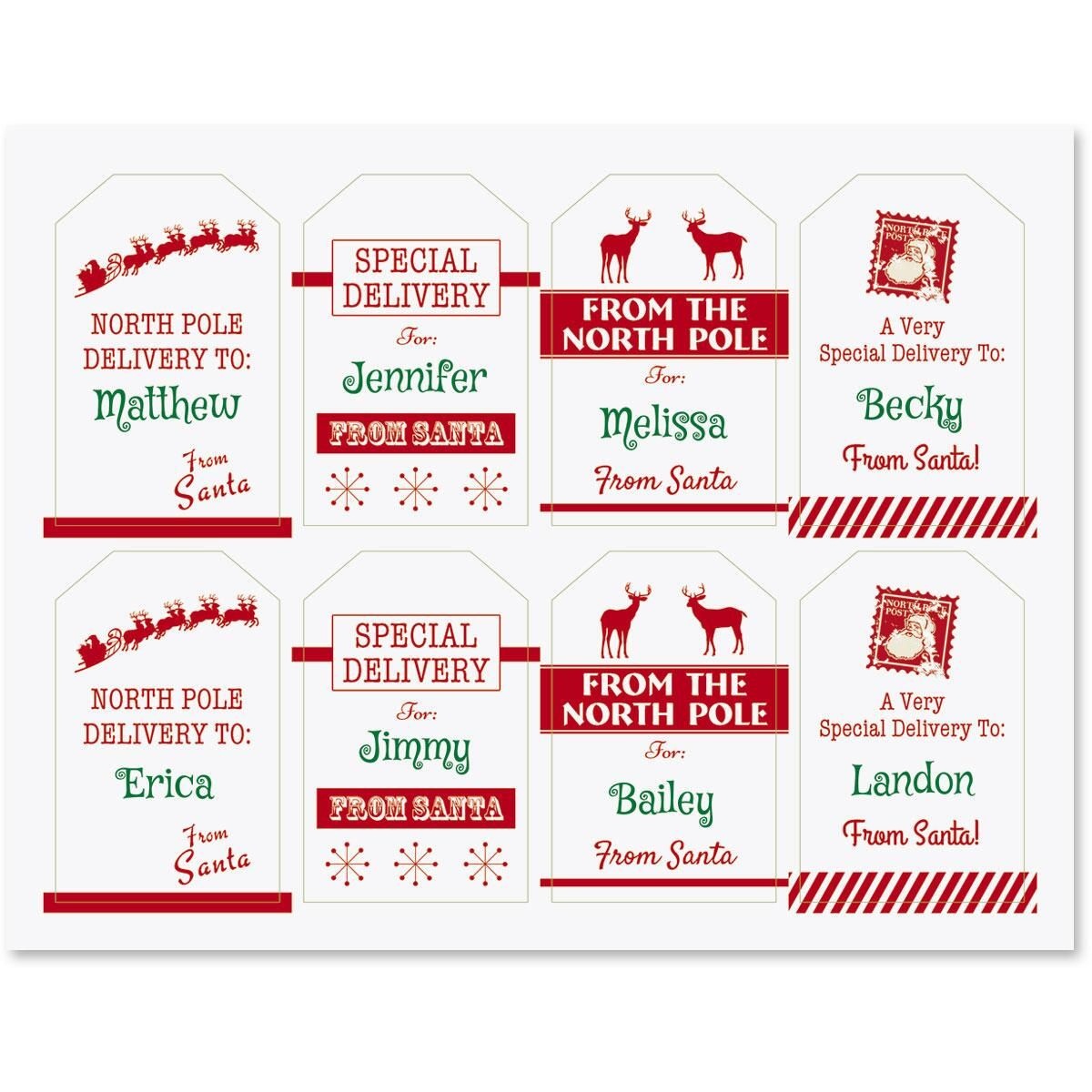 Santa Tags - Kaza.psstech.co - Free Printable Santa Gift Tags