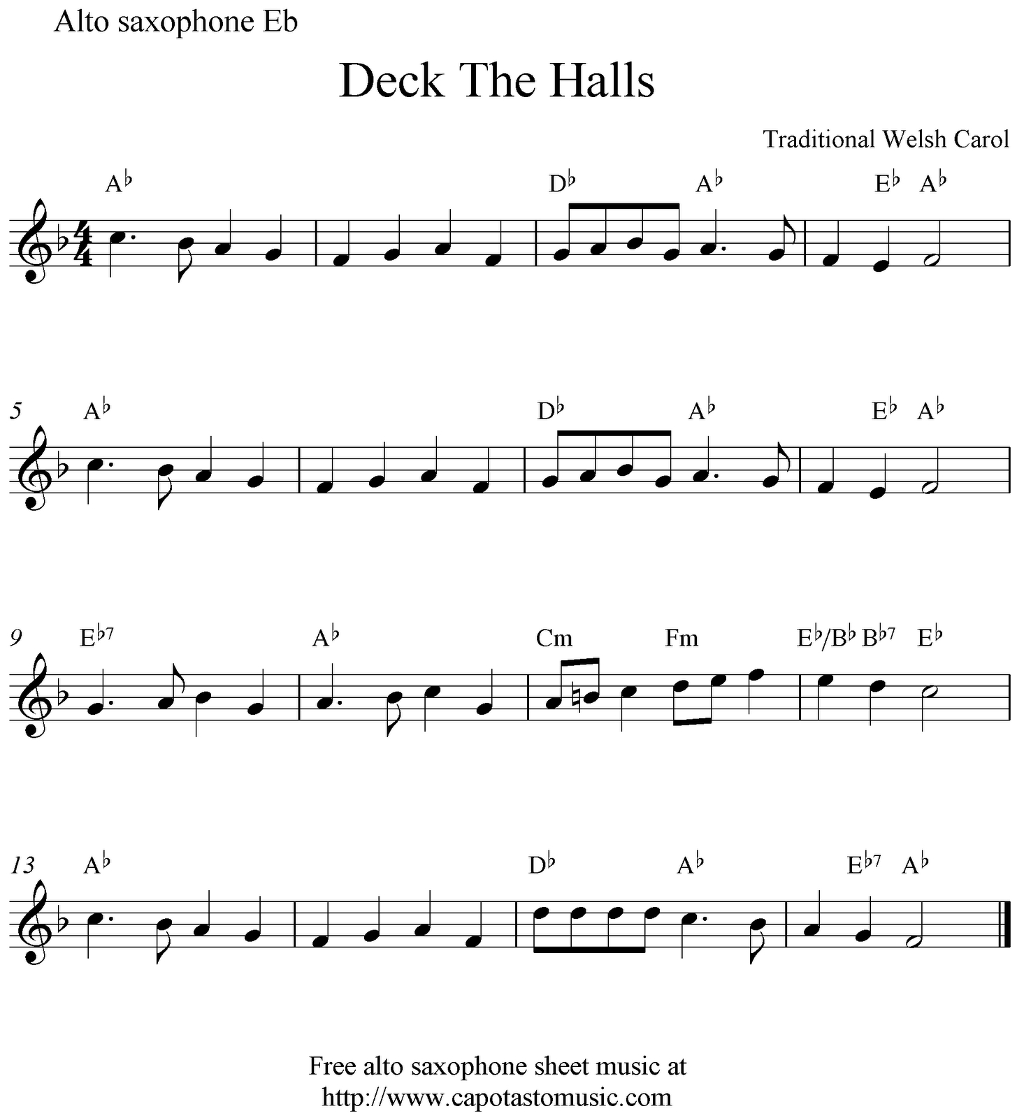 Free Printable Christmas Sheet Music For Alto Saxophone Free Printable