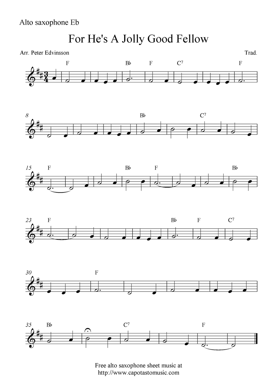 Free Printable Alto Saxophone Sheet Music Free Printable