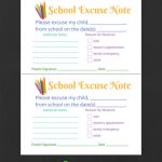 School Excuse Note   Free Printable • Fyitina | Back To School   Free Printable School Notes