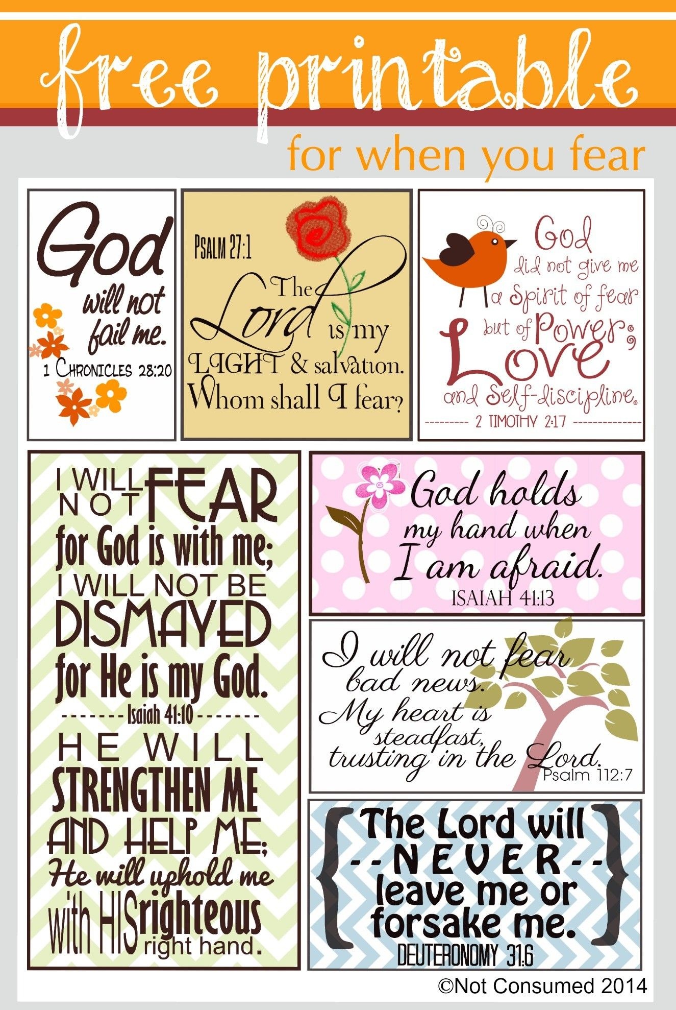 Scripture For When You Are Fearful Bannie s Bible Journaling Free 