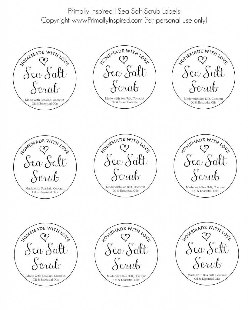 free printable sugar scrub labels free printable