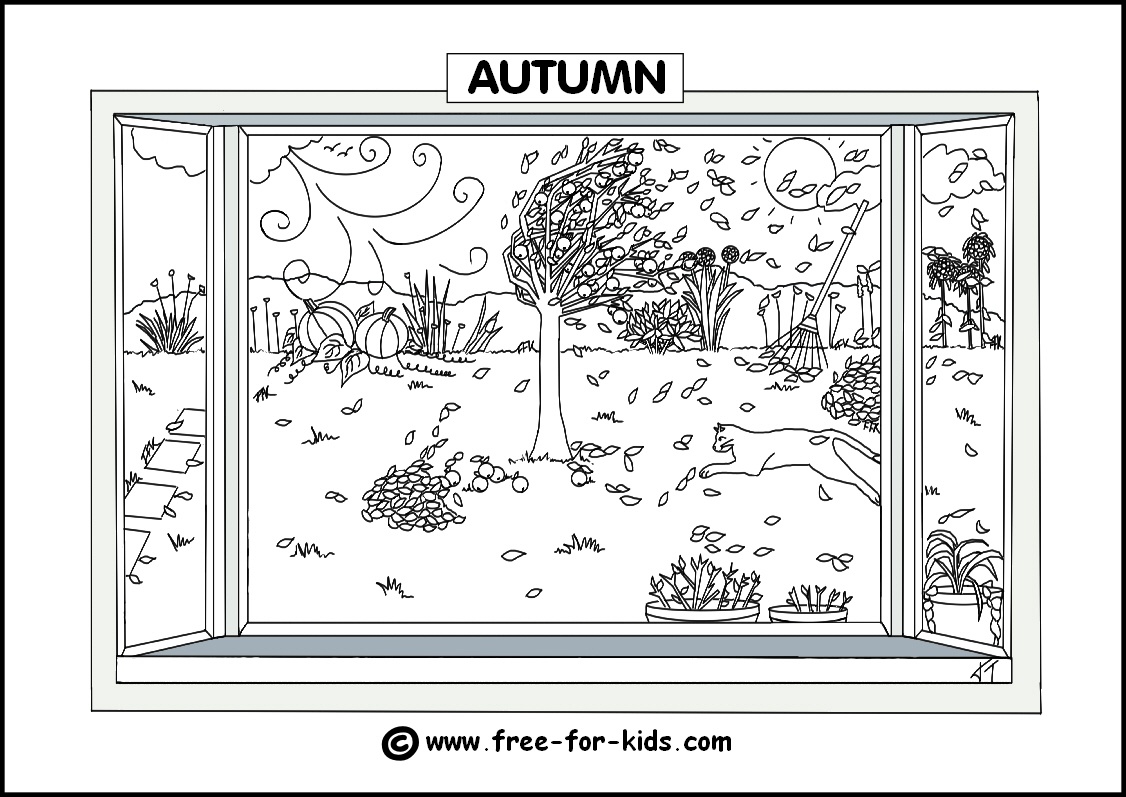 Seasons Colouring Pages - Free Printable Coloring Pages Fall Season