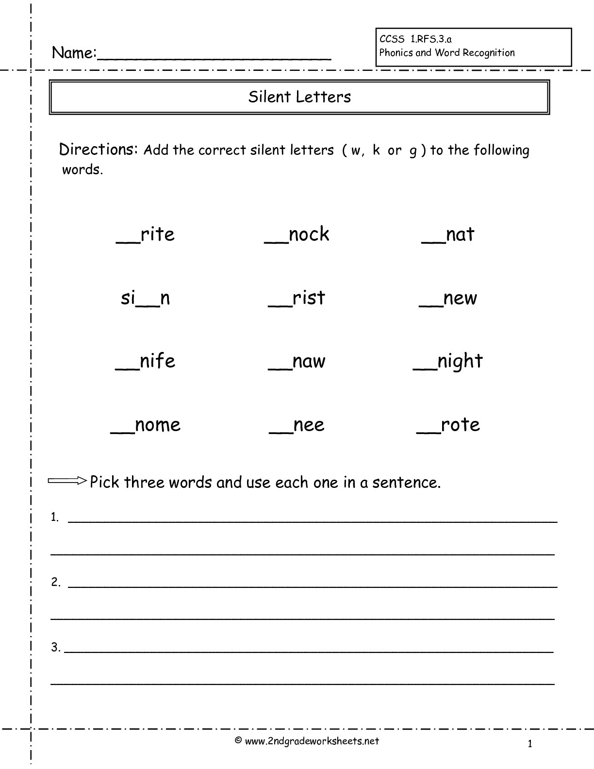 Second Grade Phonics Worksheets And Flashcards - Free Printable Phonics Assessments