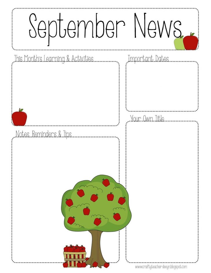 Free Printable Preschool Newsletter Templates