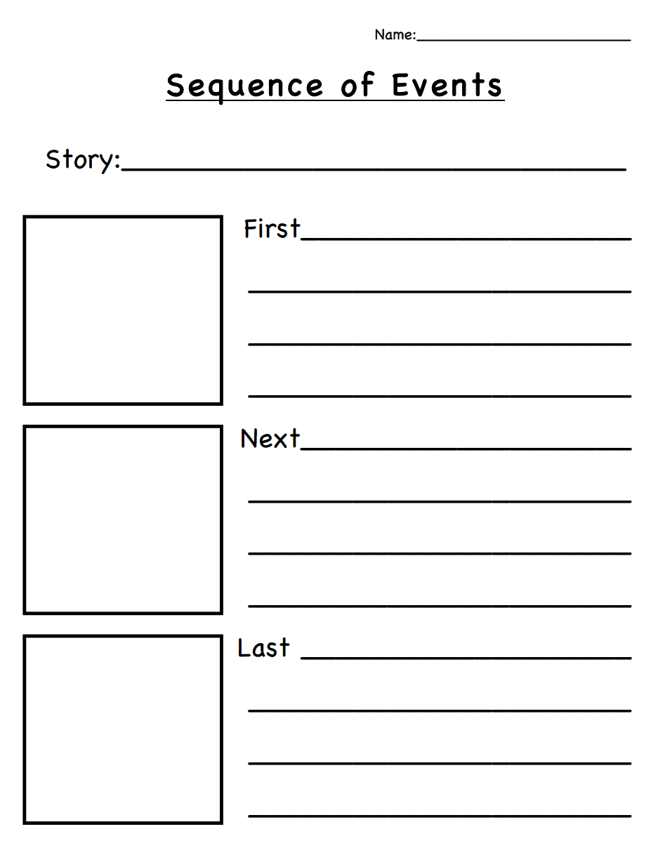Sequence Of Events.pdf | Classroom Ideas | Sequencing Worksheets - Free Printable Sequence Of Events Graphic Organizer