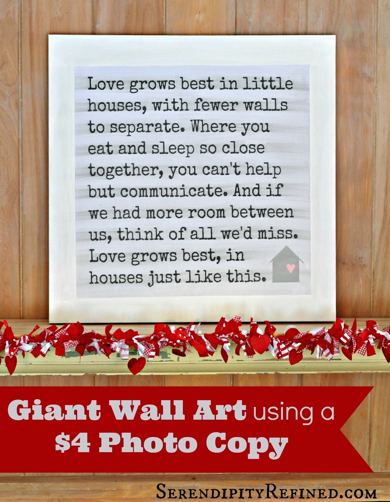 Serendipity Refined Blog: Little Houses Poem Canvas Wall Art: Free - Free Printable Romantic Poems