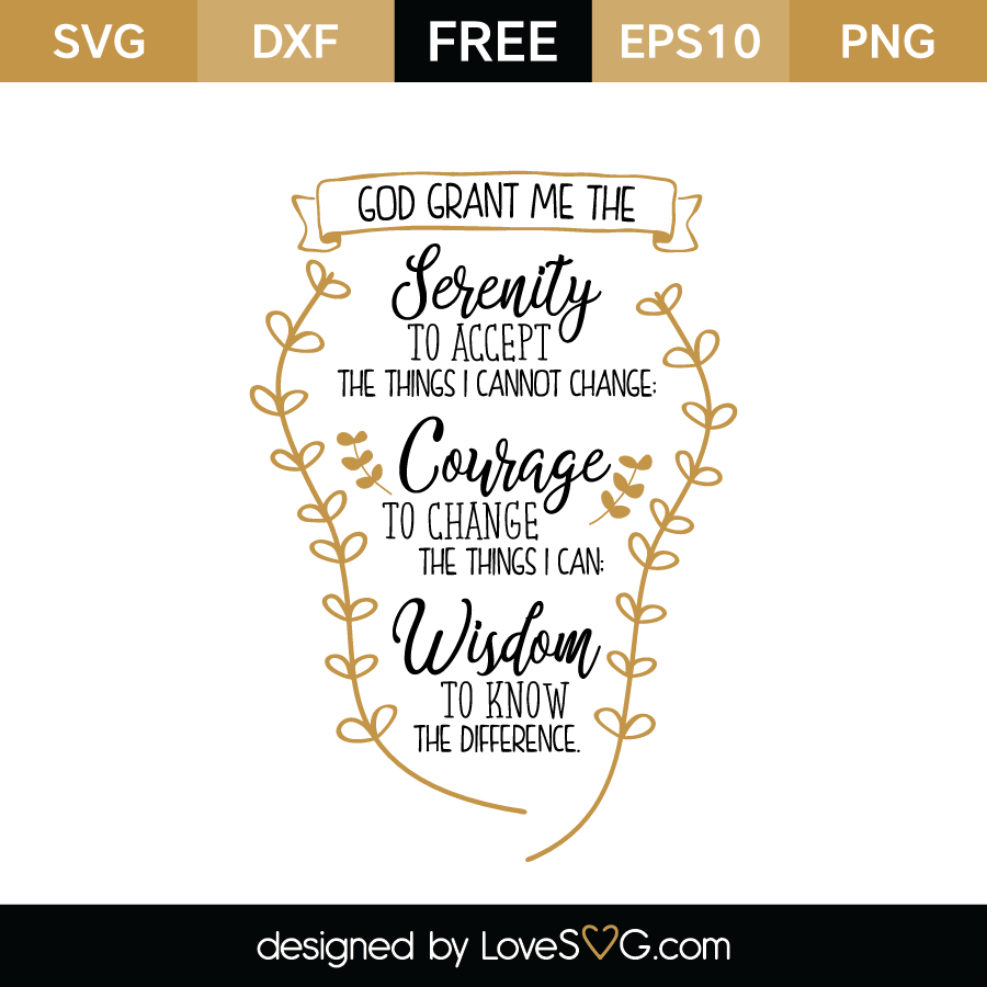 printable serenity prayer short version