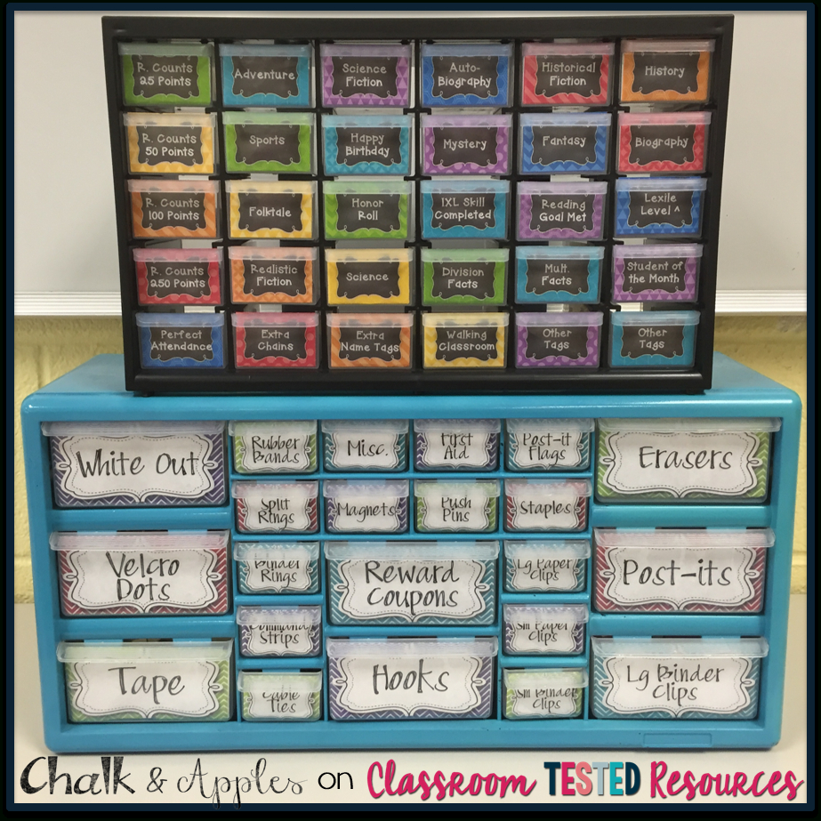 Set Yourself Up For Organization {+ A Freebie!} | Classroom Tested - Free Printable Teacher Toolbox Labels