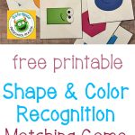 Shape And Color Recognition Matching Game Free Printable   Free Printable Matching Cards