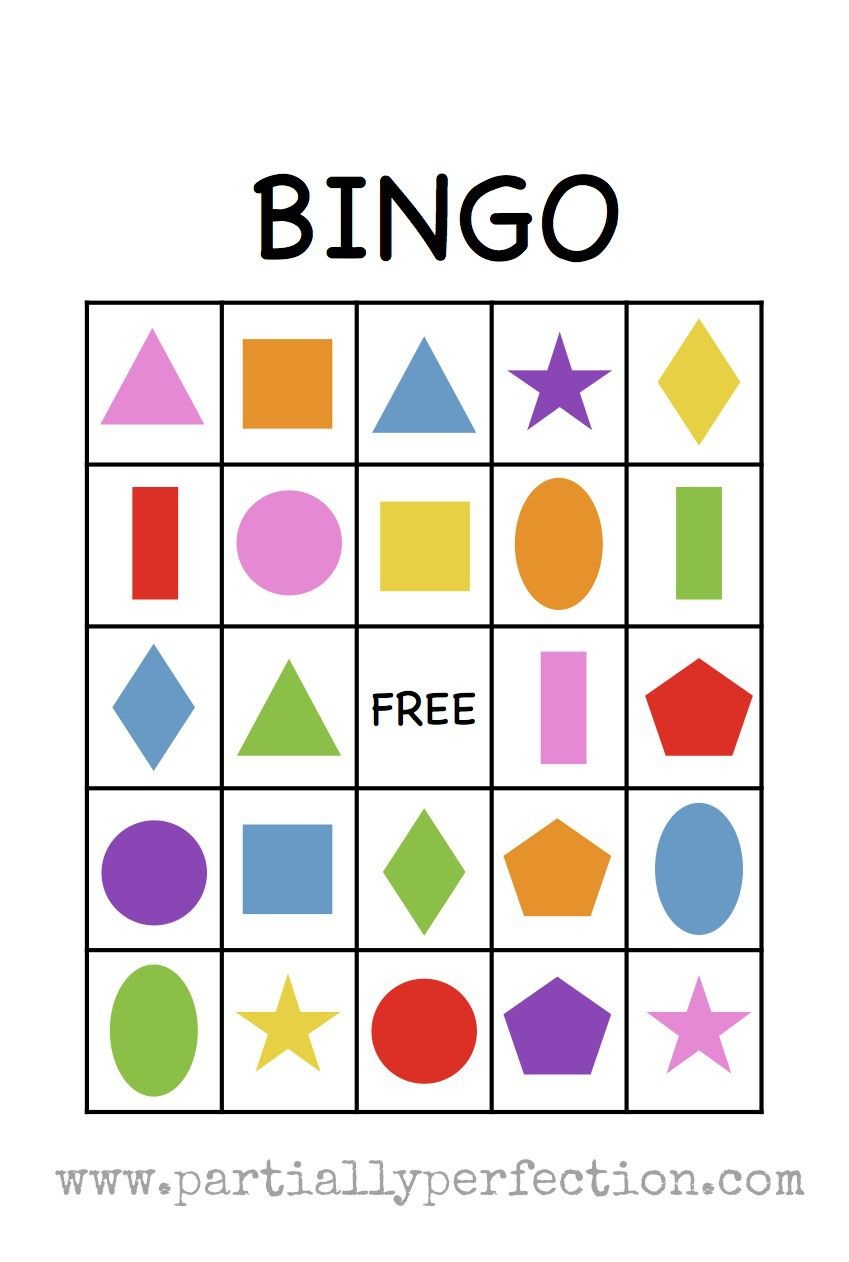 Shape Bingo Card - Free Printable - I&amp;#039;m Going To Use This To Teach - Free Printable Spanish Bingo Cards