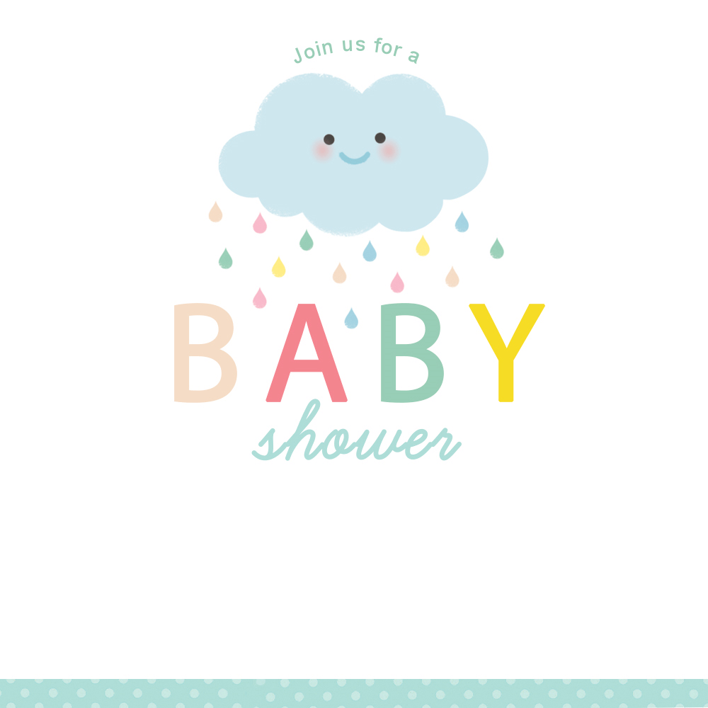 Shower Cloud - Free Printable Baby Shower Invitation Template - Free Printable Baby Sprinkle Invitations