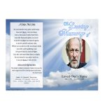 Sky Memorial Program | Funeral Pamphlets   Free Printable Funeral Programs