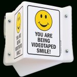 Smile You're On Camera Signs   You Are Being Video Taped   Free Printable Smile Your On Camera Sign