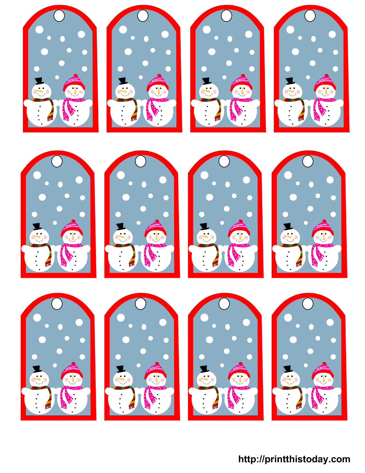 Snowman And Snow-Woman Printable Christmas Gift Tags | Ld&amp;#039;s | Gift - Free Printable Editable Christmas Gift Tags
