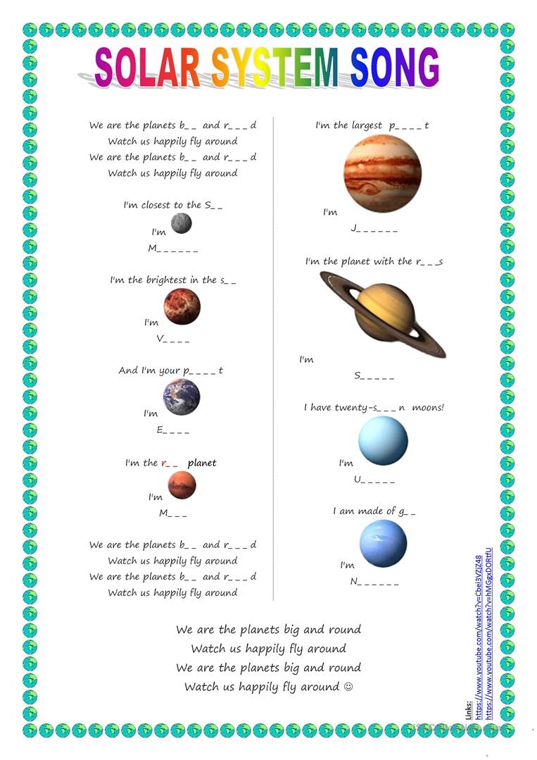 Free Printable Solar System Worksheets Free Printable 