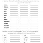Spelling Months Of The Year In Spanish With Key Worksheet   Free Esl   Free Printable Elementary Spanish Worksheets
