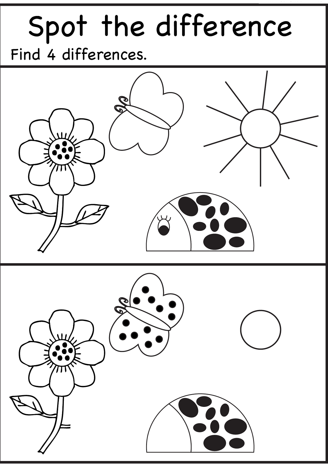 Spot The Difference Free Printable