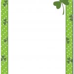 St Patrick's Day Stationery | Four Leaf Clover Letterhead | St   Free Printable St Patricks Day Stationery