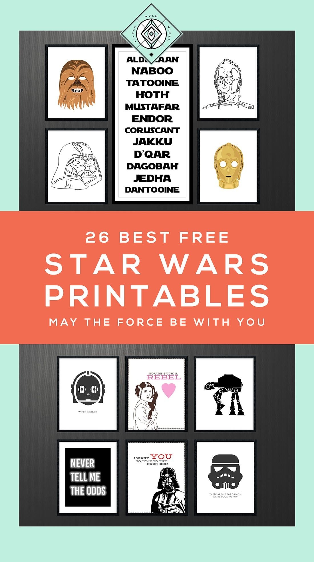 Star Wars Free Printables • A Roundup | Free Printables • Roundups - May The Force Be With You Free Printable