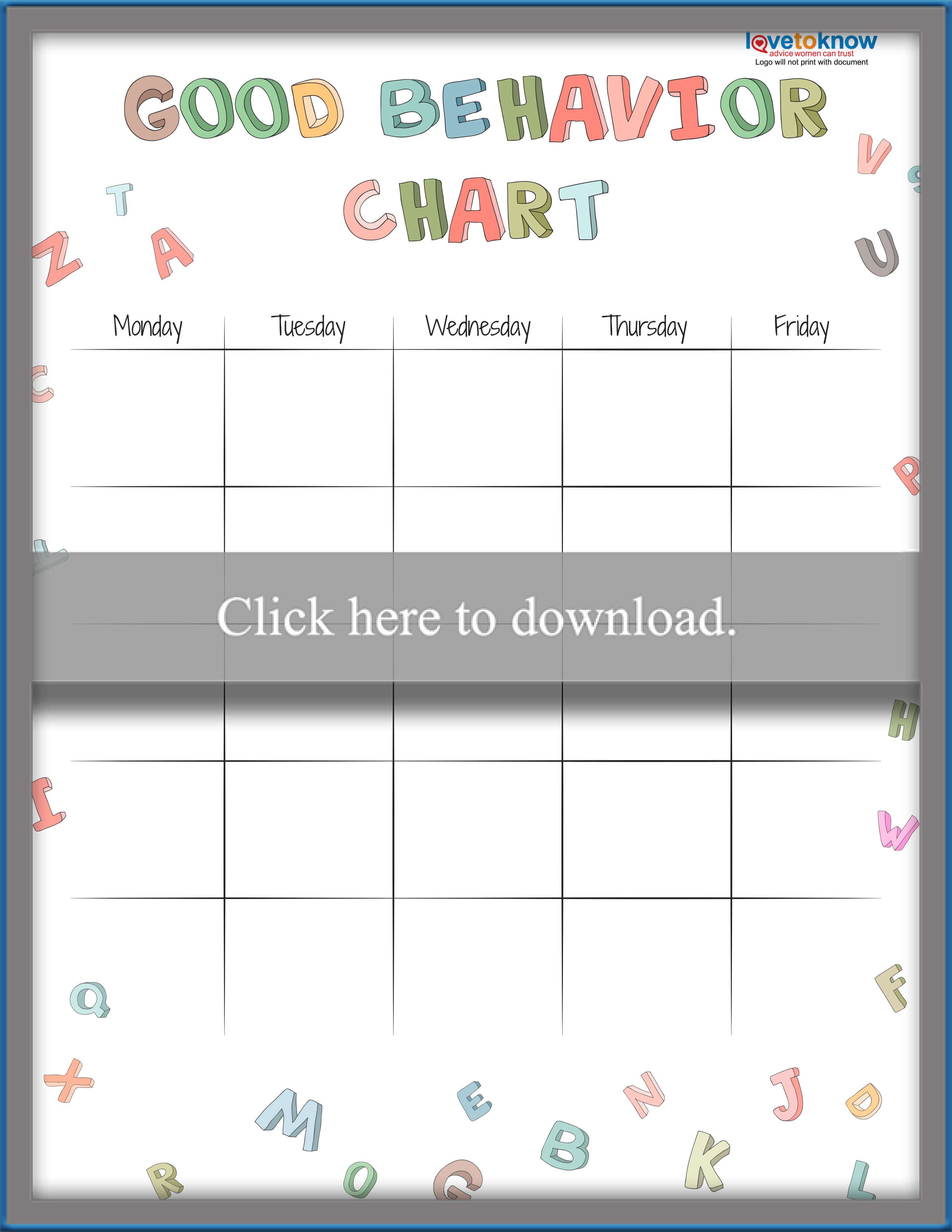Sticker Behavior Charts | Lovetoknow - Free Printable Behavior Charts